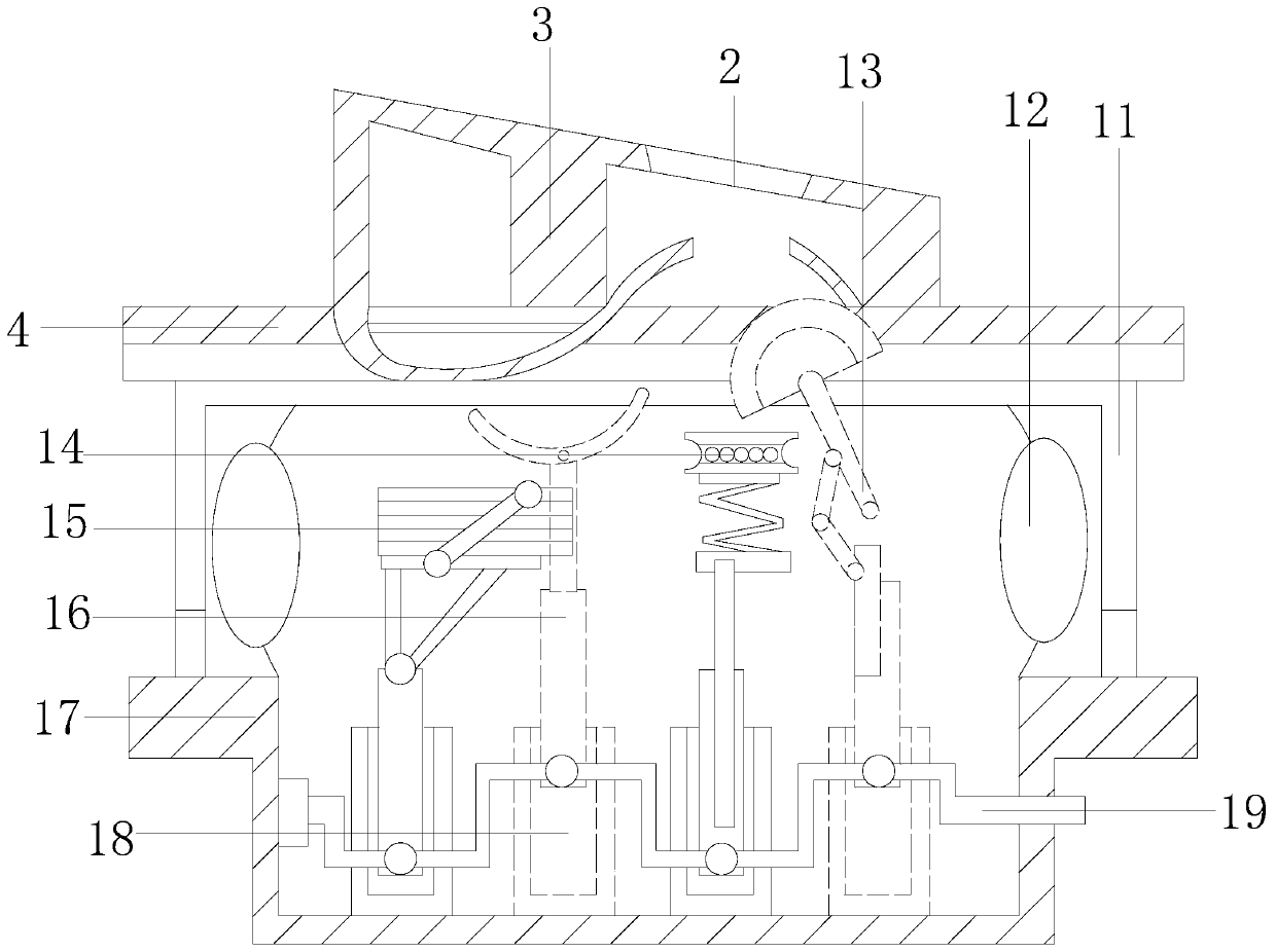 Punching die for splay mark dressing and ring-cutting tipping of commode plate of medical bed board