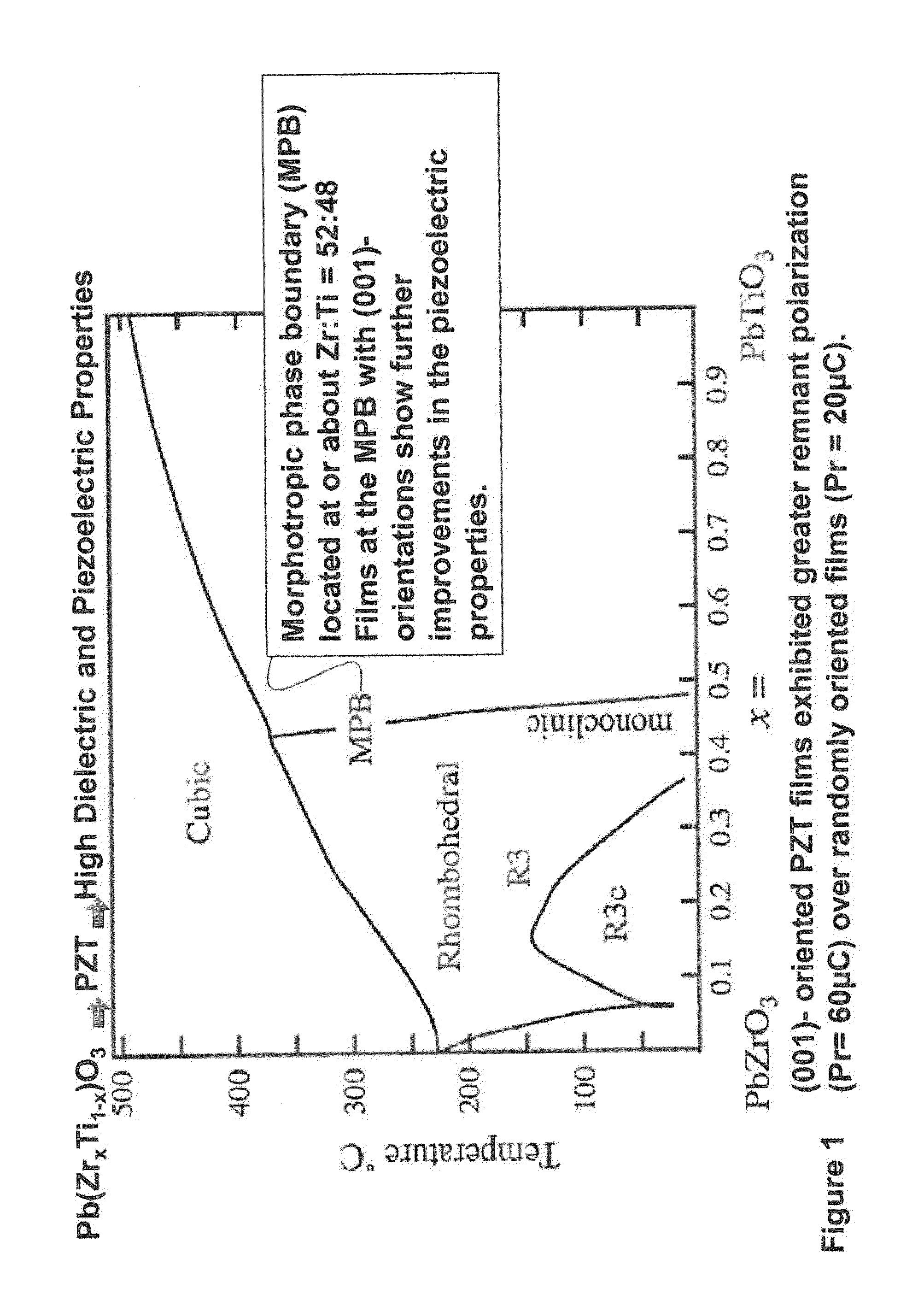 Stylo-Epitaxial Piezoelectric and Ferroelectric Devices and Method of Manufacturing