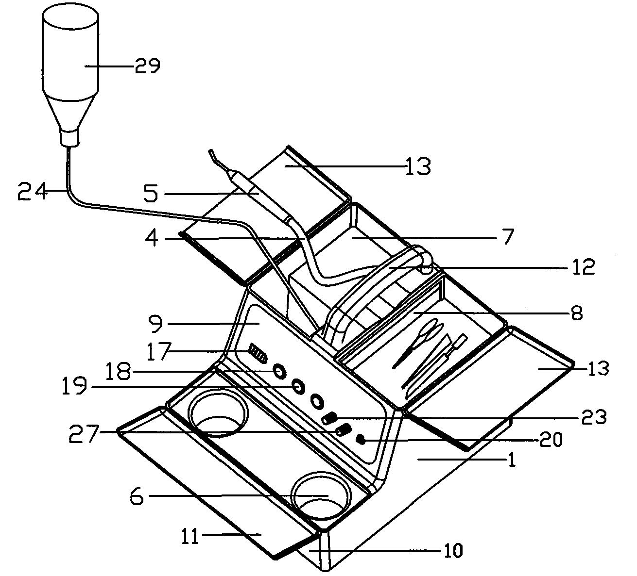 Portable wound cleaning machine