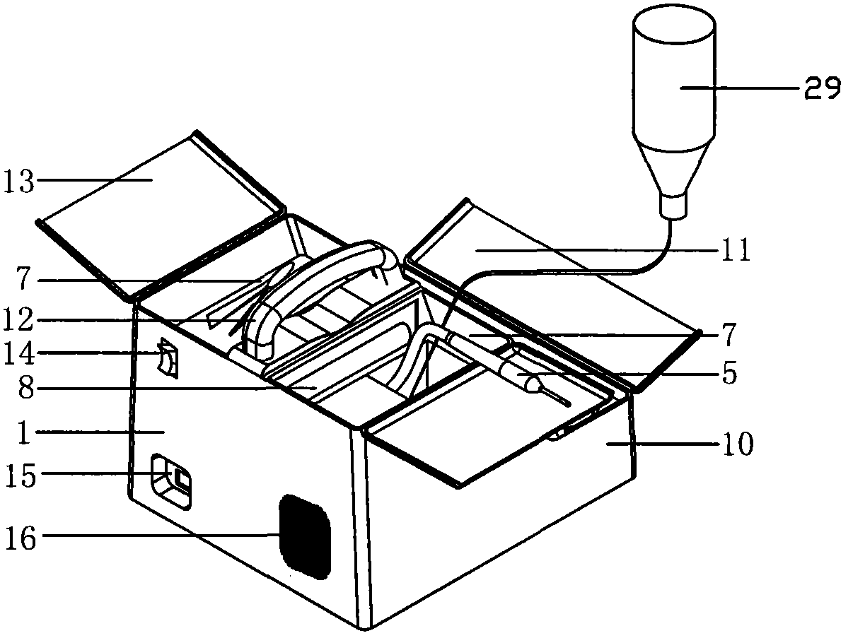 Portable wound cleaning machine