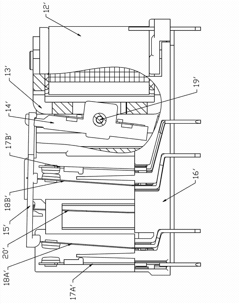 Non-counterforce electromagnetic relay