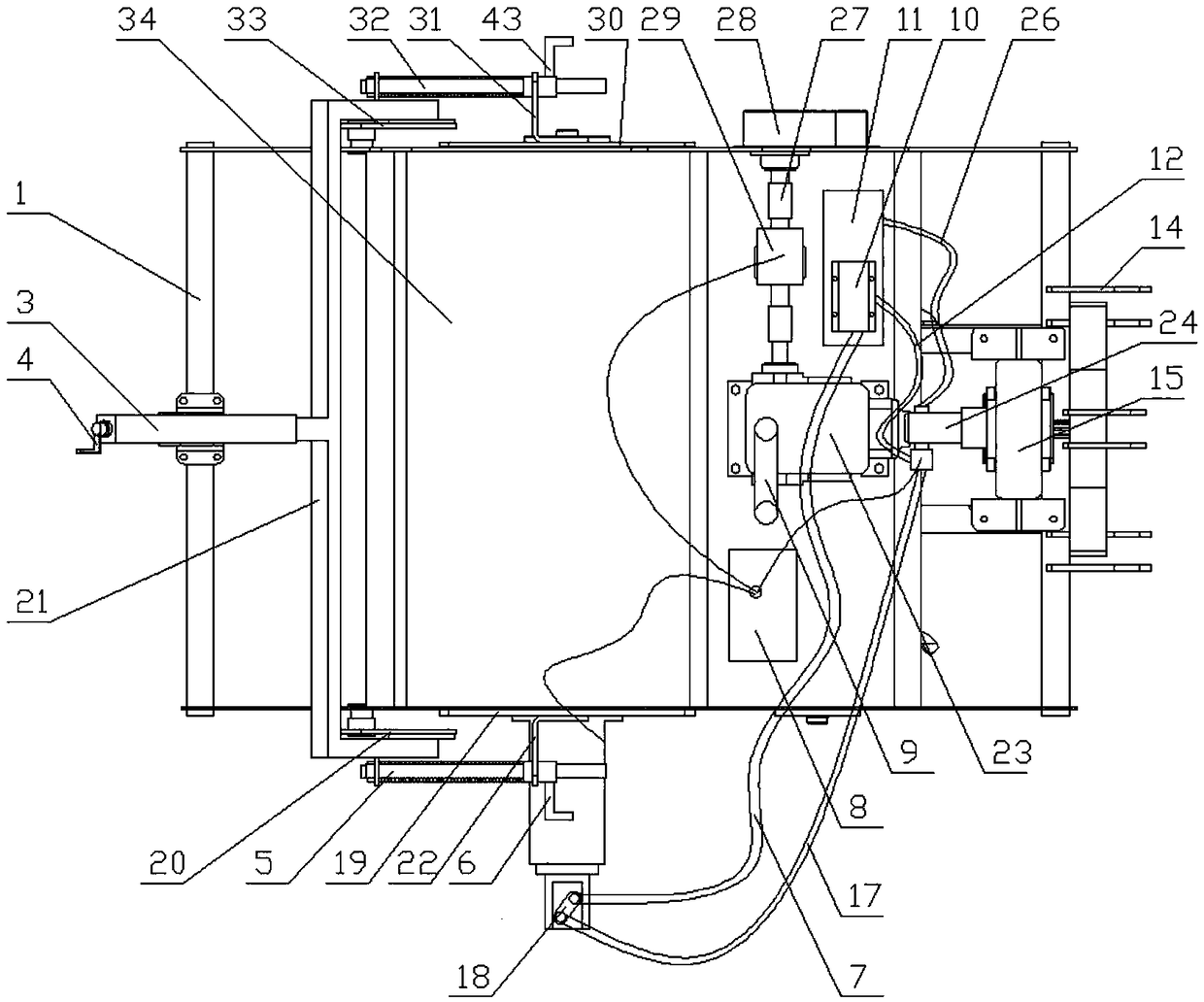 Soil layered rotary tillage test device