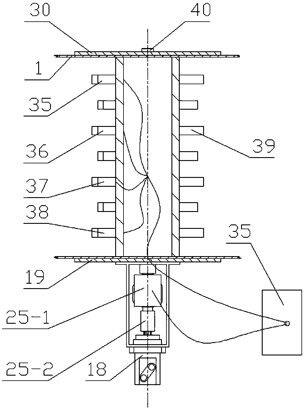 Soil layered rotary tillage test device