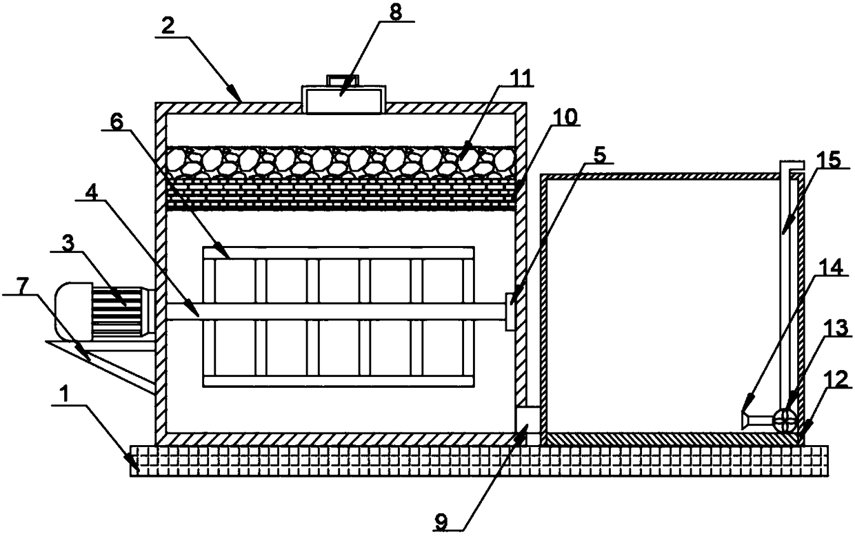 Rainwater purification device for roof garden