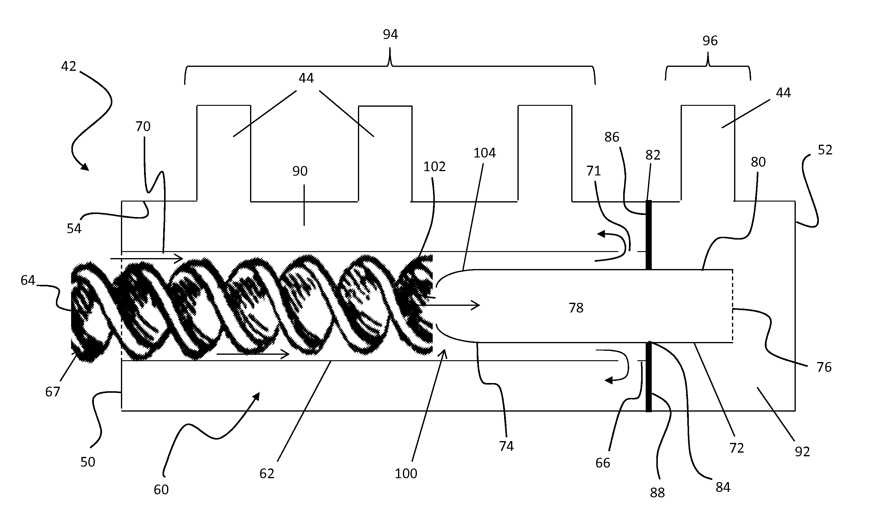 Flash gas bypass evaporator