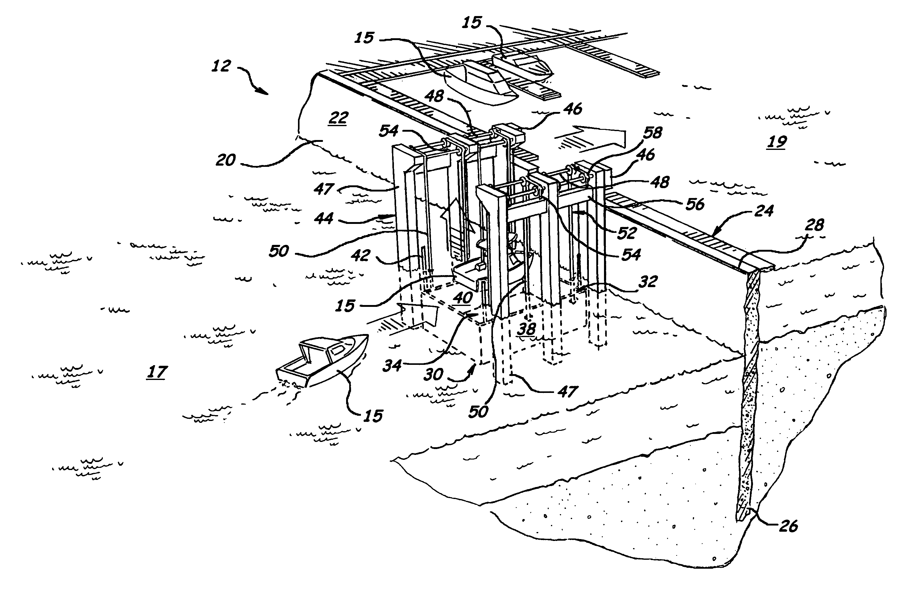 Vessel transfer system and associated methods