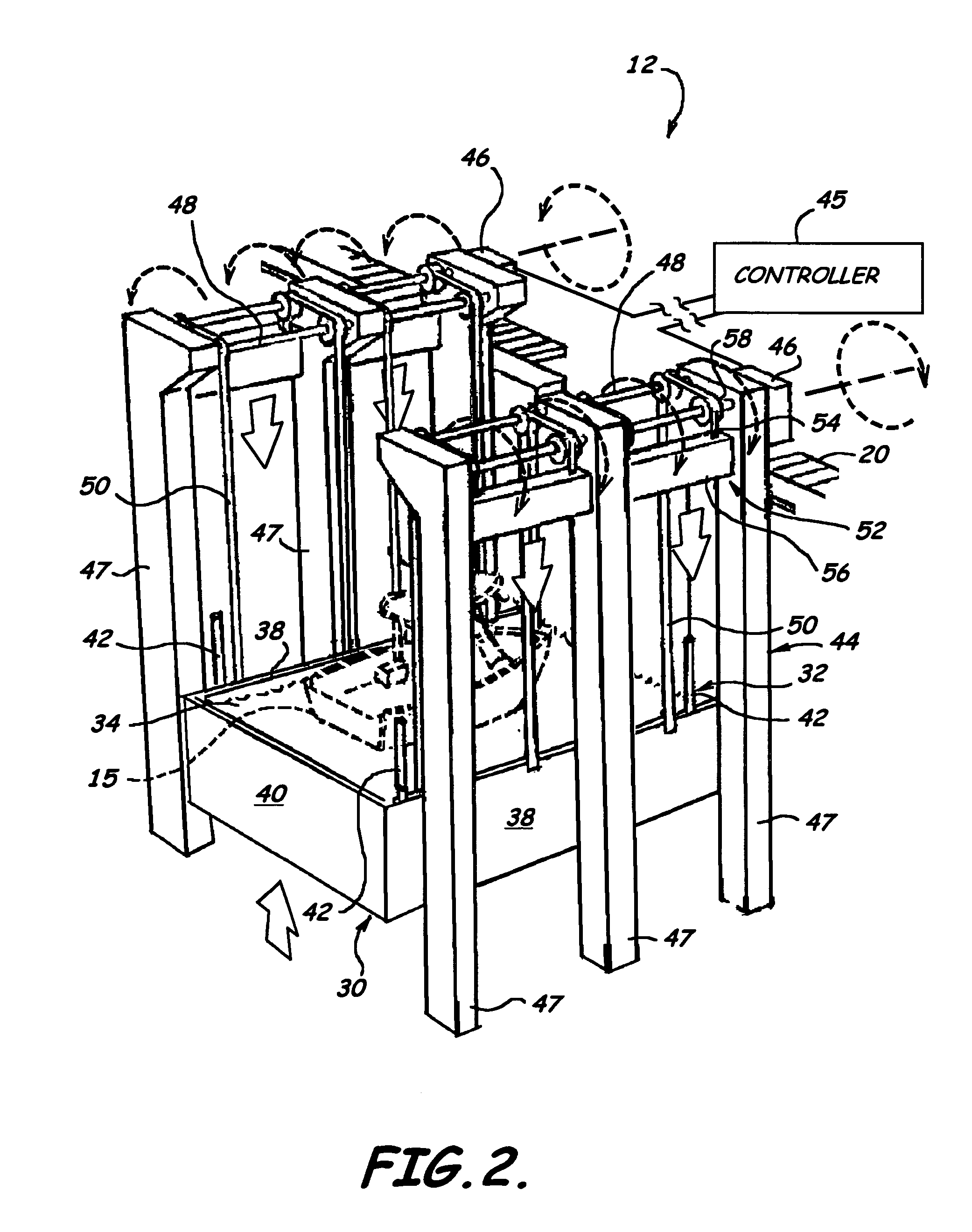 Vessel transfer system and associated methods