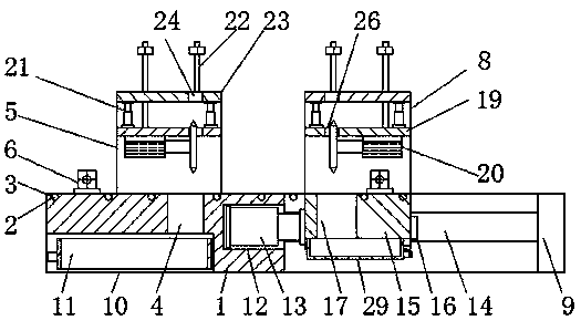 Double-blade cutting device for machining