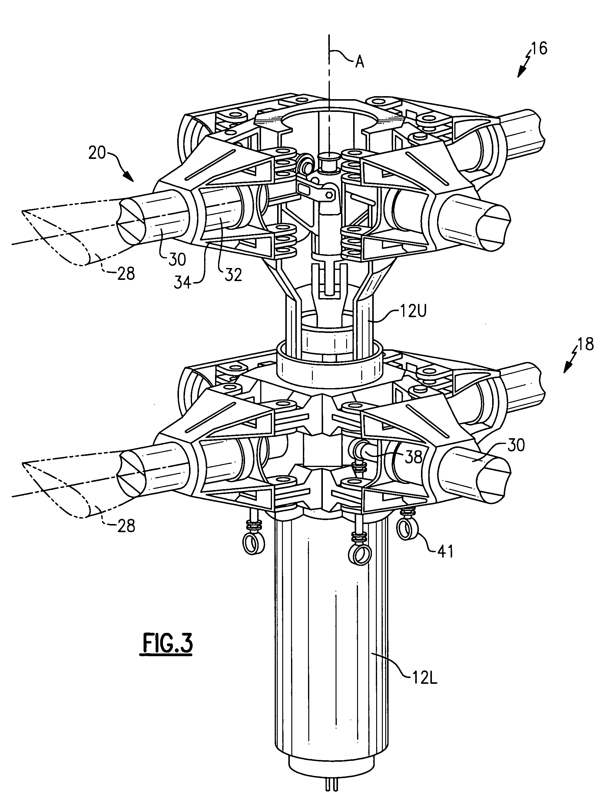 Upper rotor control system for a counter-rotating rotor system