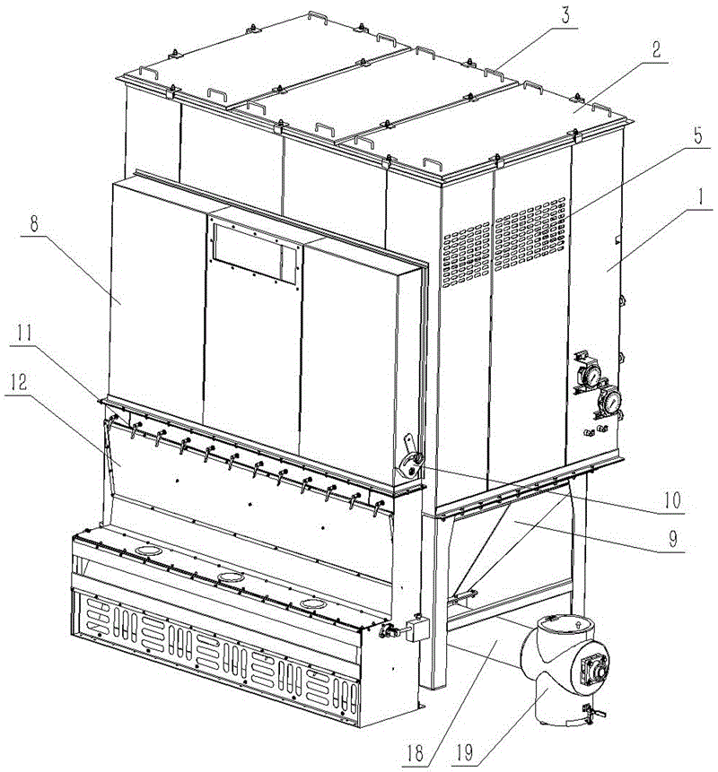 Clean and environment-friendly dust collector for grain storage and cleaning center