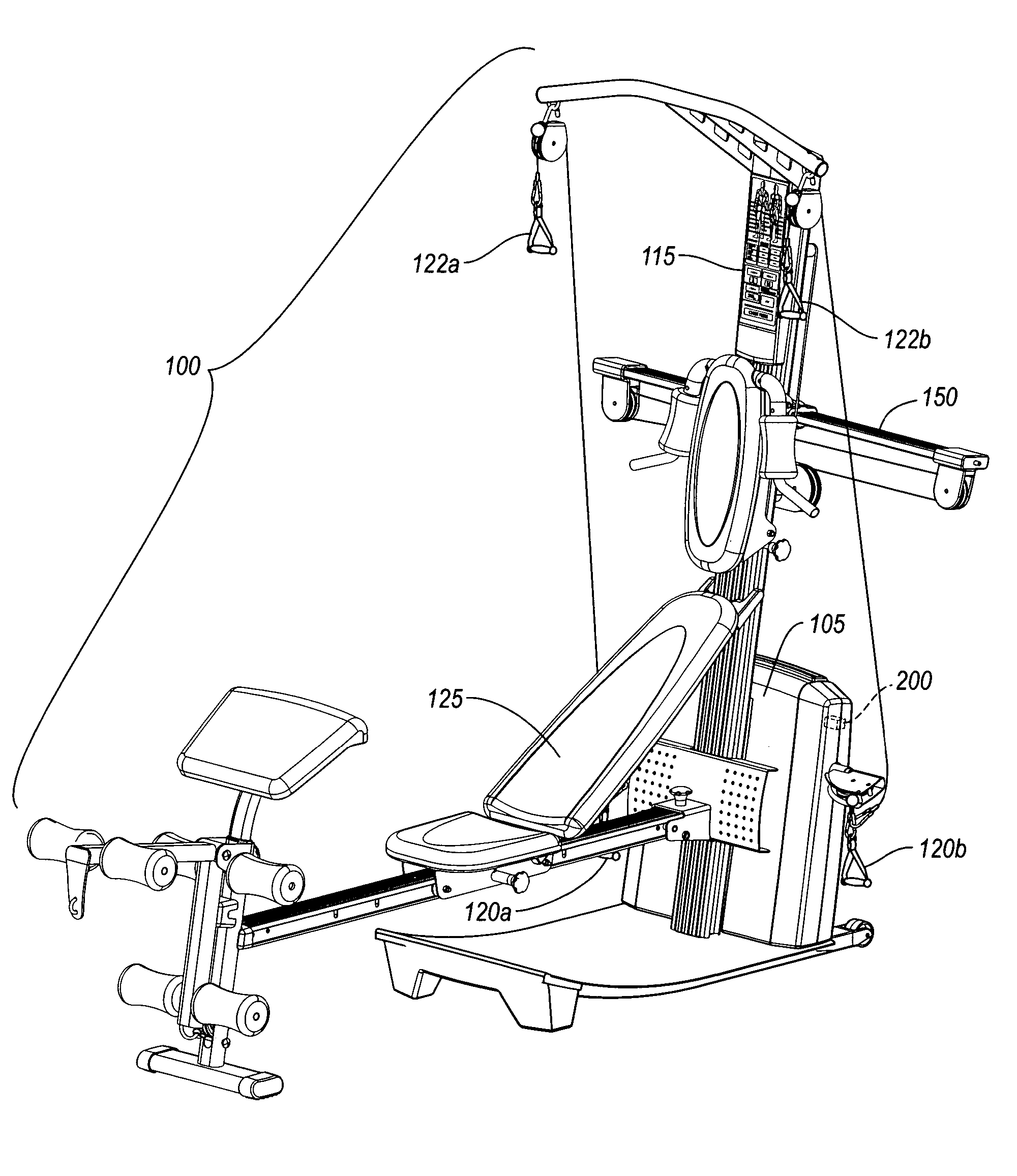 Repetition sensor in exercise equipment