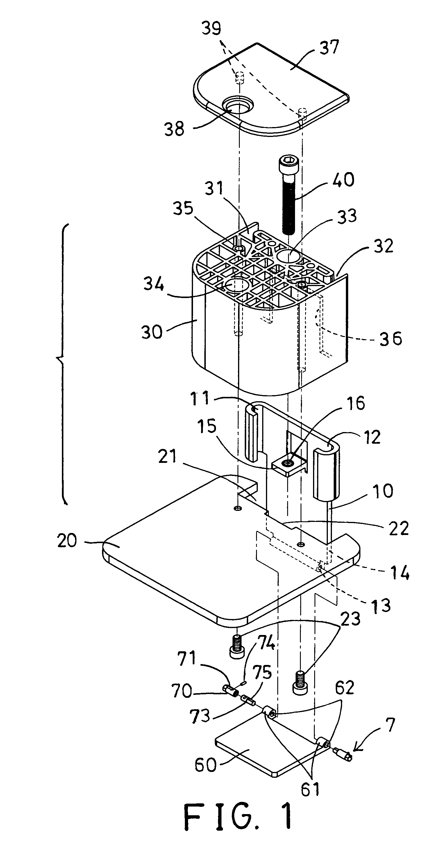 Screw clamp having attached anchoring board