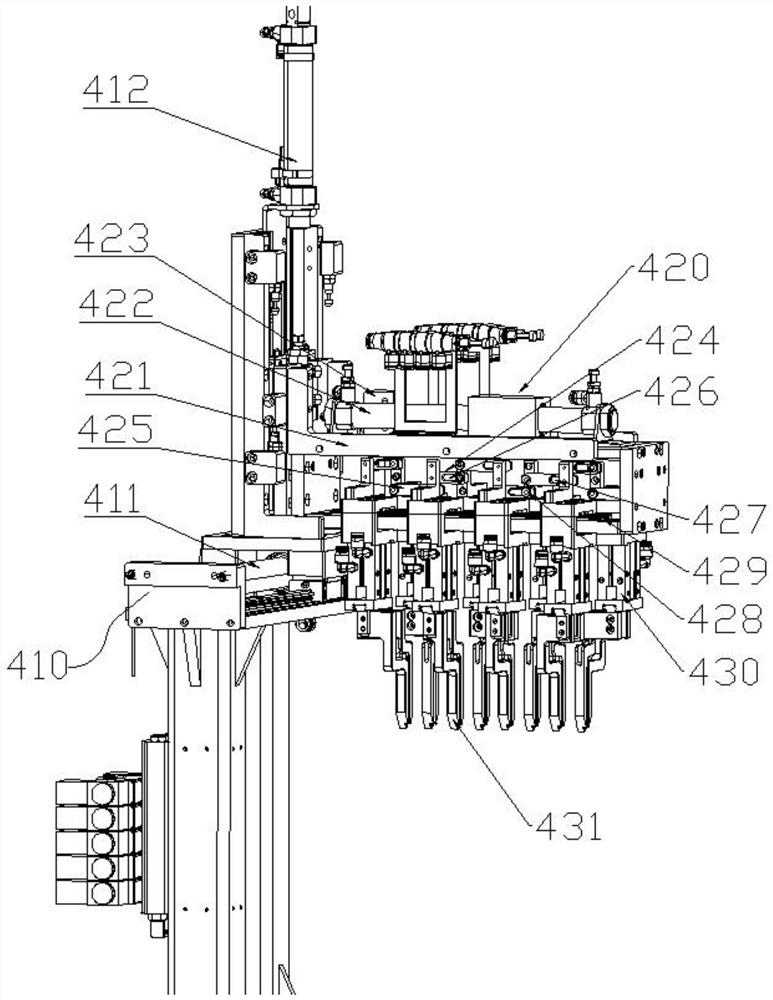 Power line and resistance wire plugging machine of light-emitting device