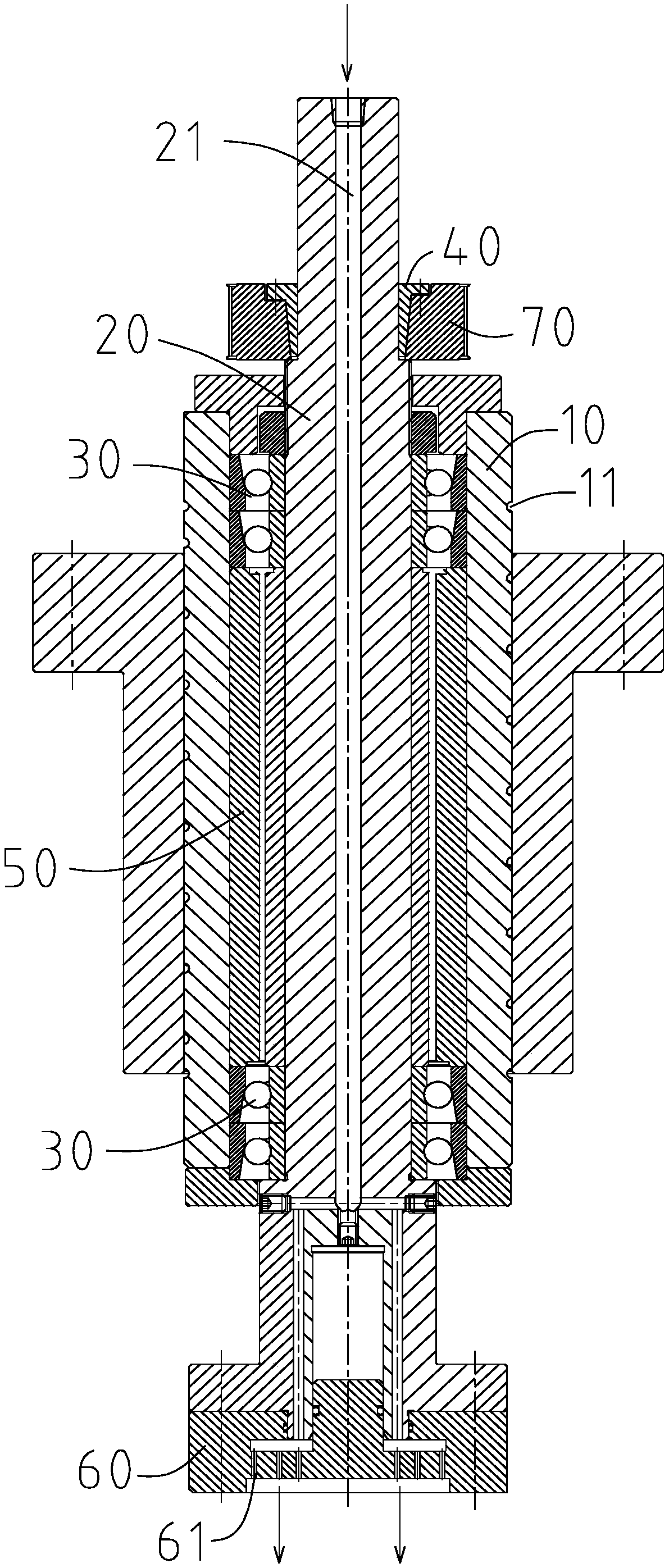 Spindle structure of winding machine