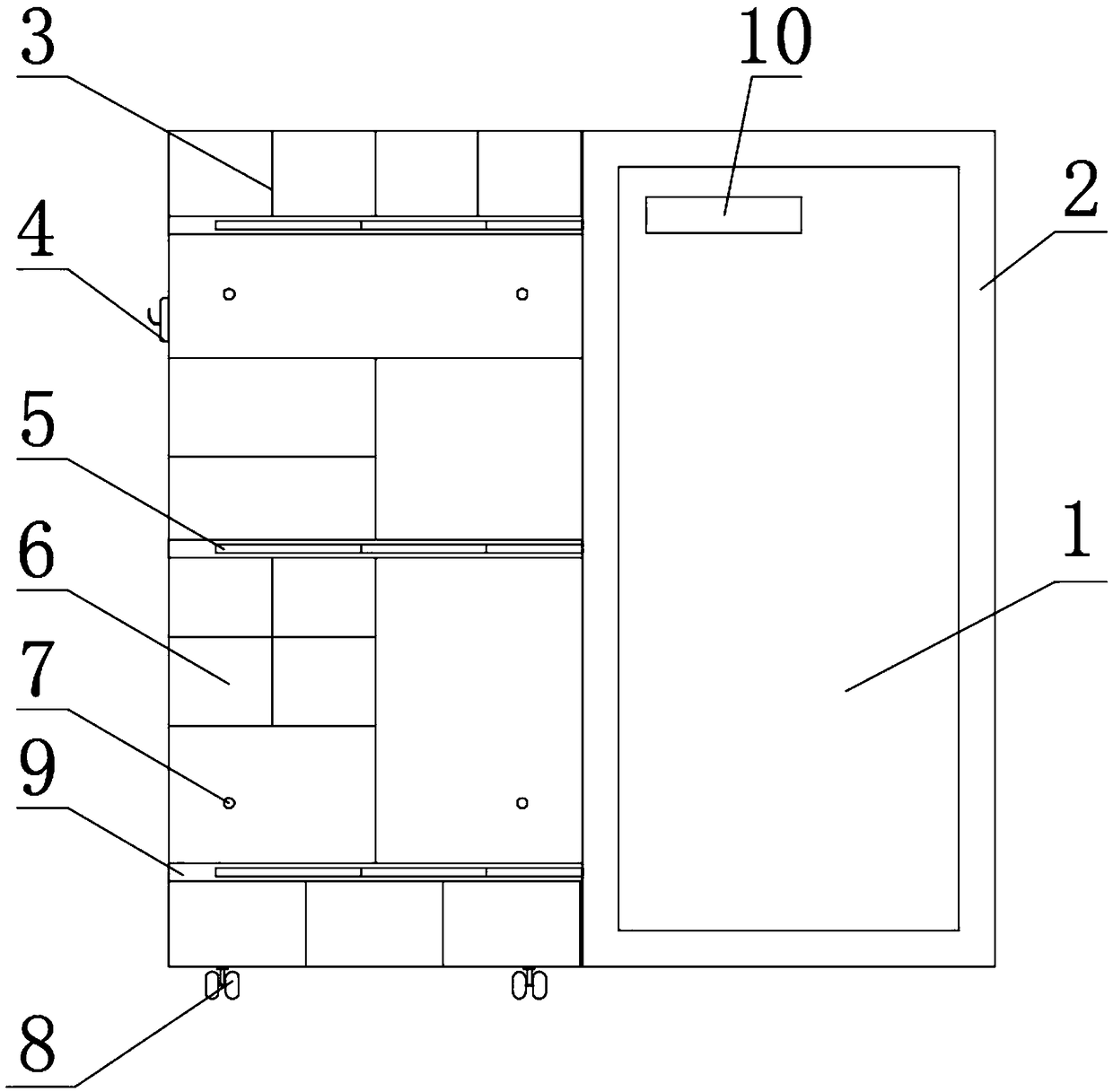 Dressing mirror with electronic clock function