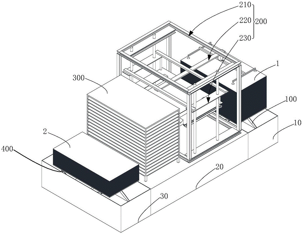 Automatic feeding and discharging system for multi-layer hot press