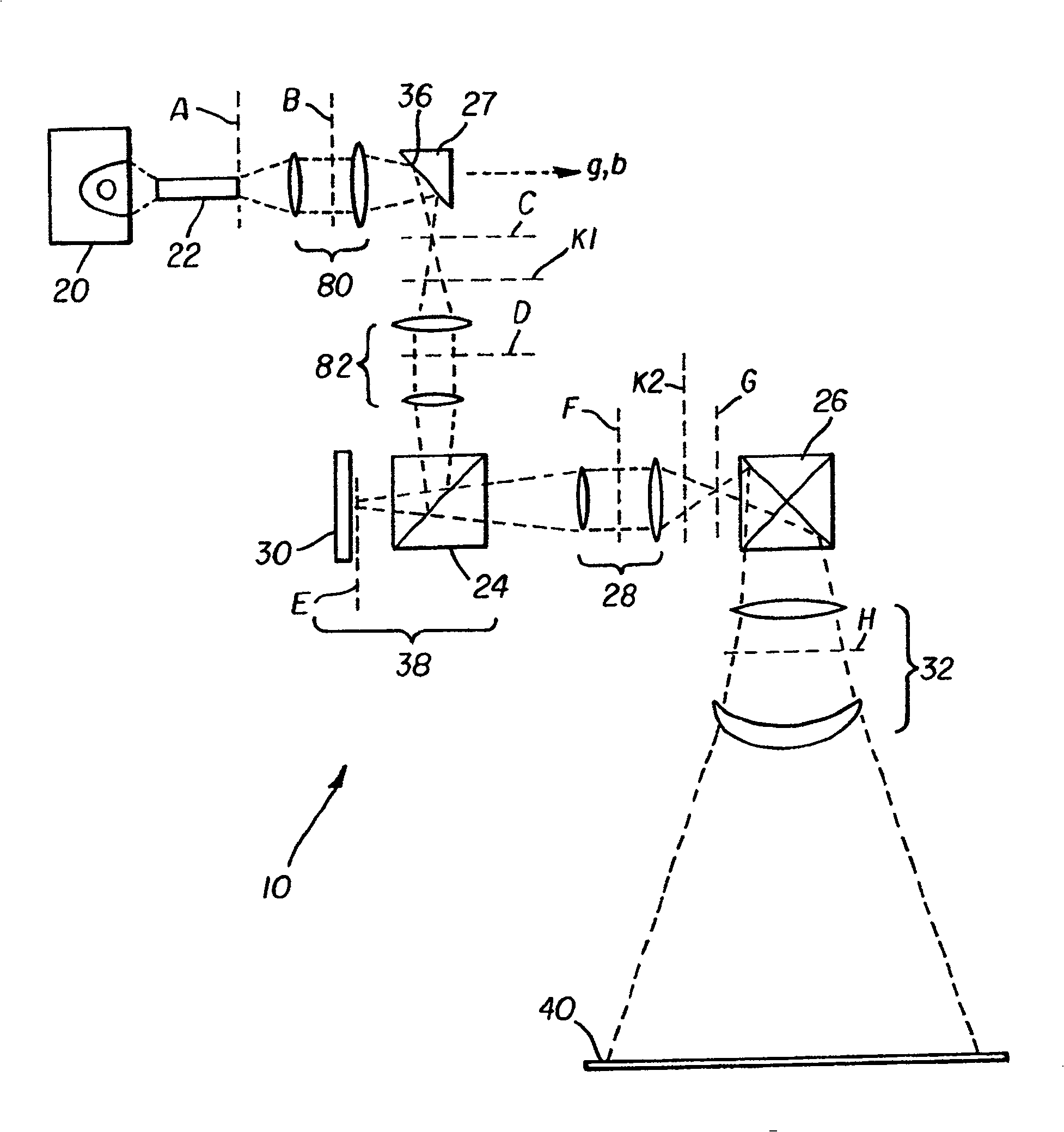 Projector with enhanced security camcorder defeat