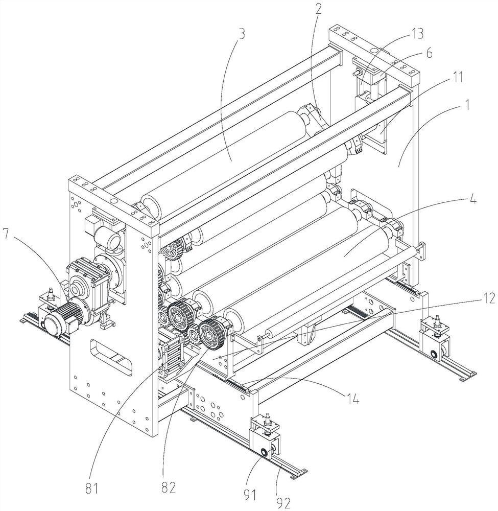 Plastic plate multi-roller embossing machine