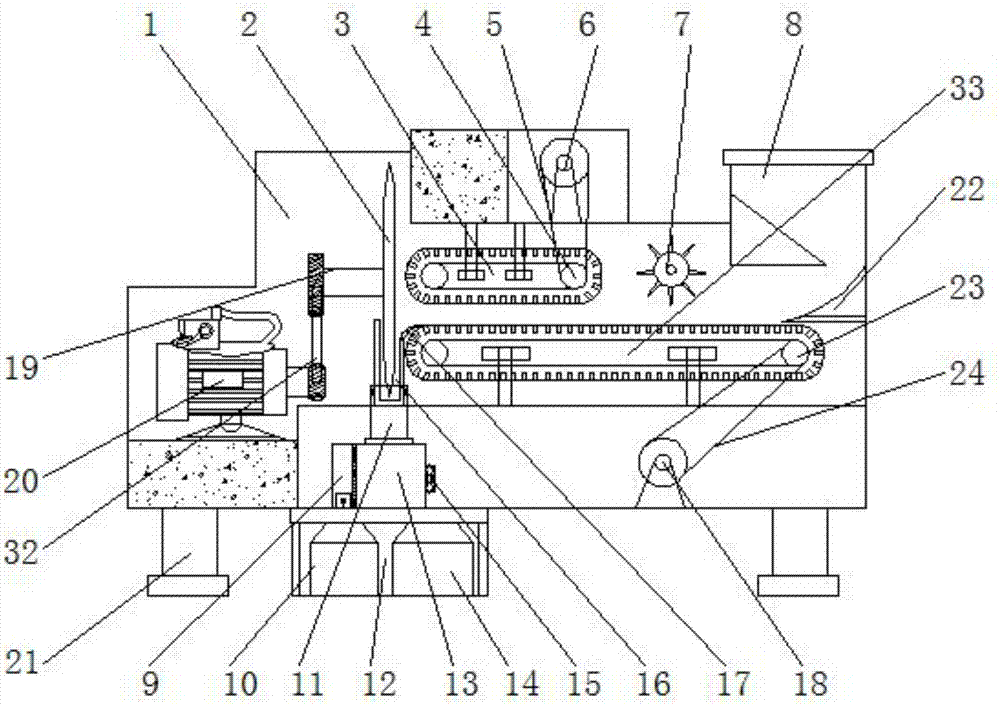 Traditional Chinese medicine slicing machine capable of conduct fast dust removing and efficient classified collecting