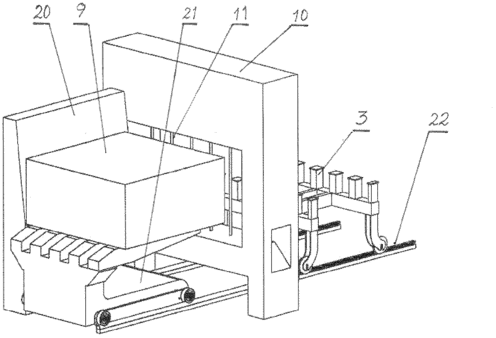 Foam concrete block cutting production line