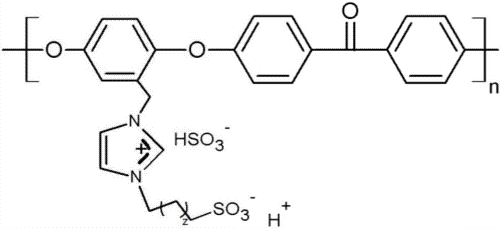 Preparation method of amphoteric functional PEEK (polyetheretherketone) ion exchange membrane