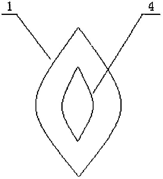 Boat-bottom-type top face rhombus supporting pillar insulator string