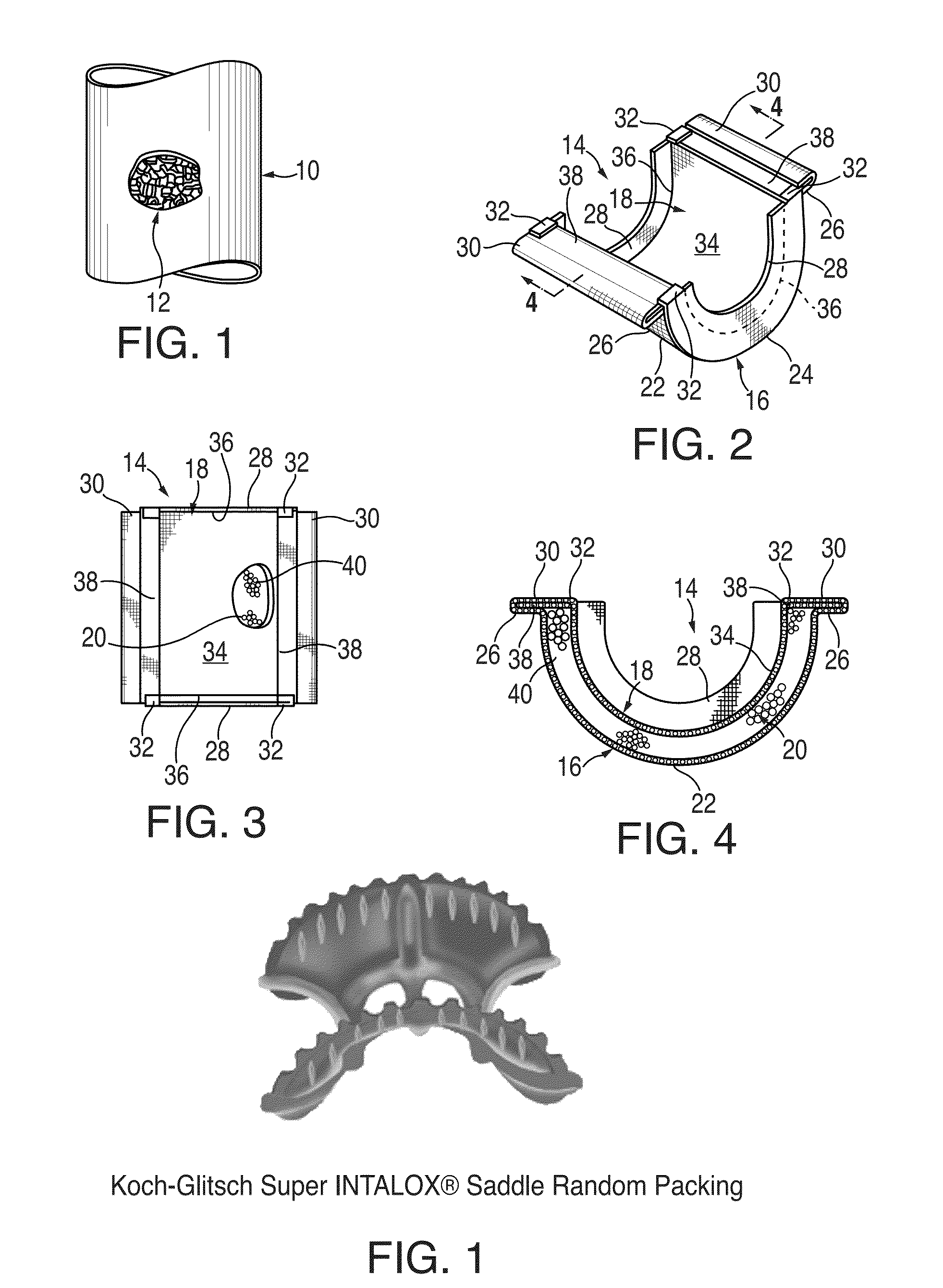 Minimal surface area mass and heat transfer packing