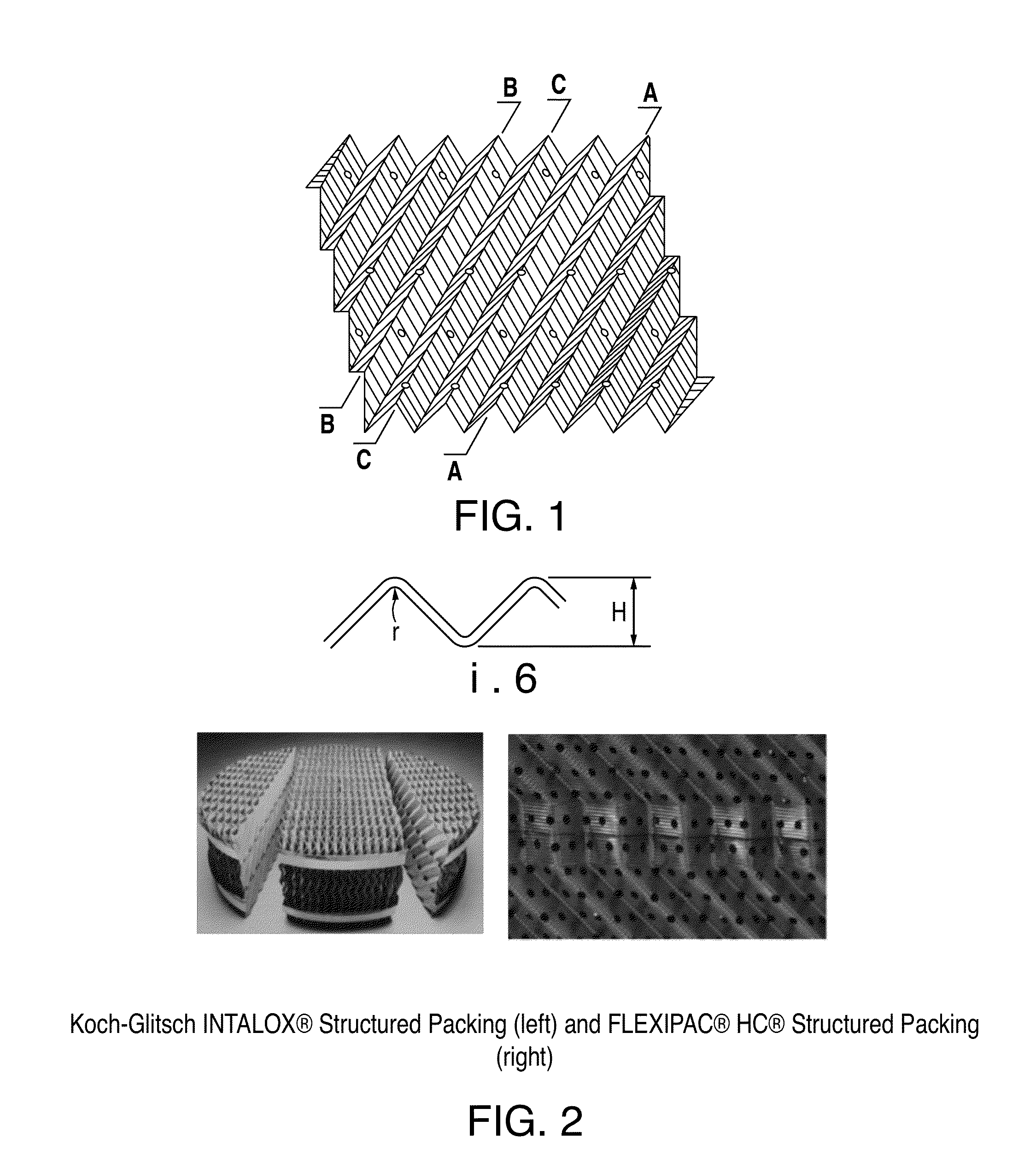 Minimal surface area mass and heat transfer packing