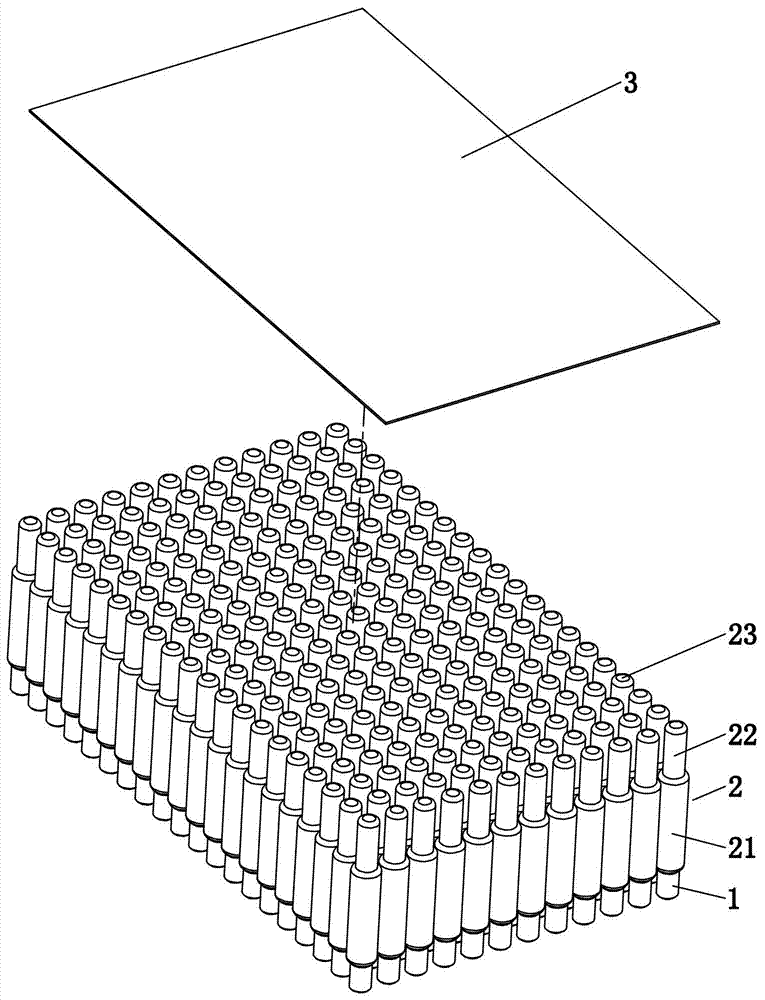 Dot-matrix sole pressure measuring device and detection method thereof