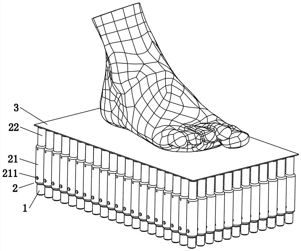 Dot-matrix sole pressure measuring device and detection method thereof