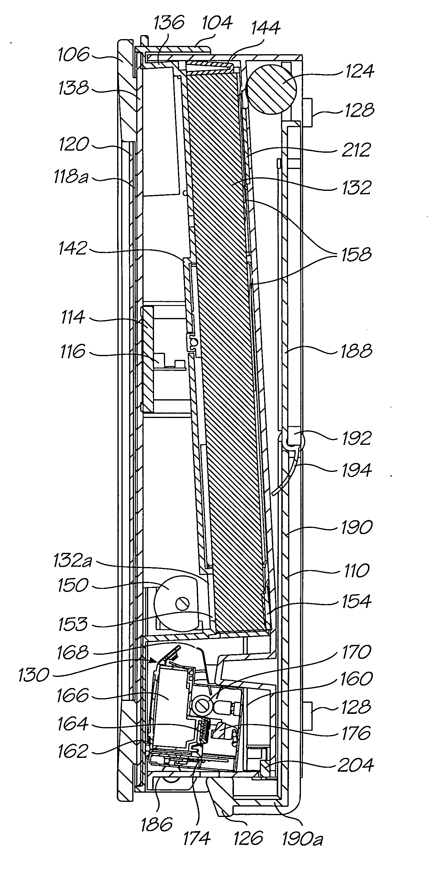 Wall mountable printer with removable cartridge