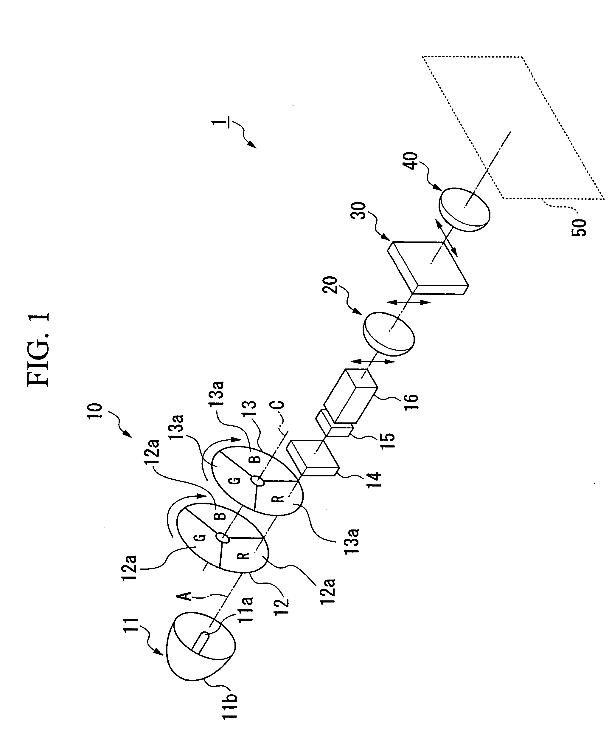 Field sequential lighting device and image projecting device