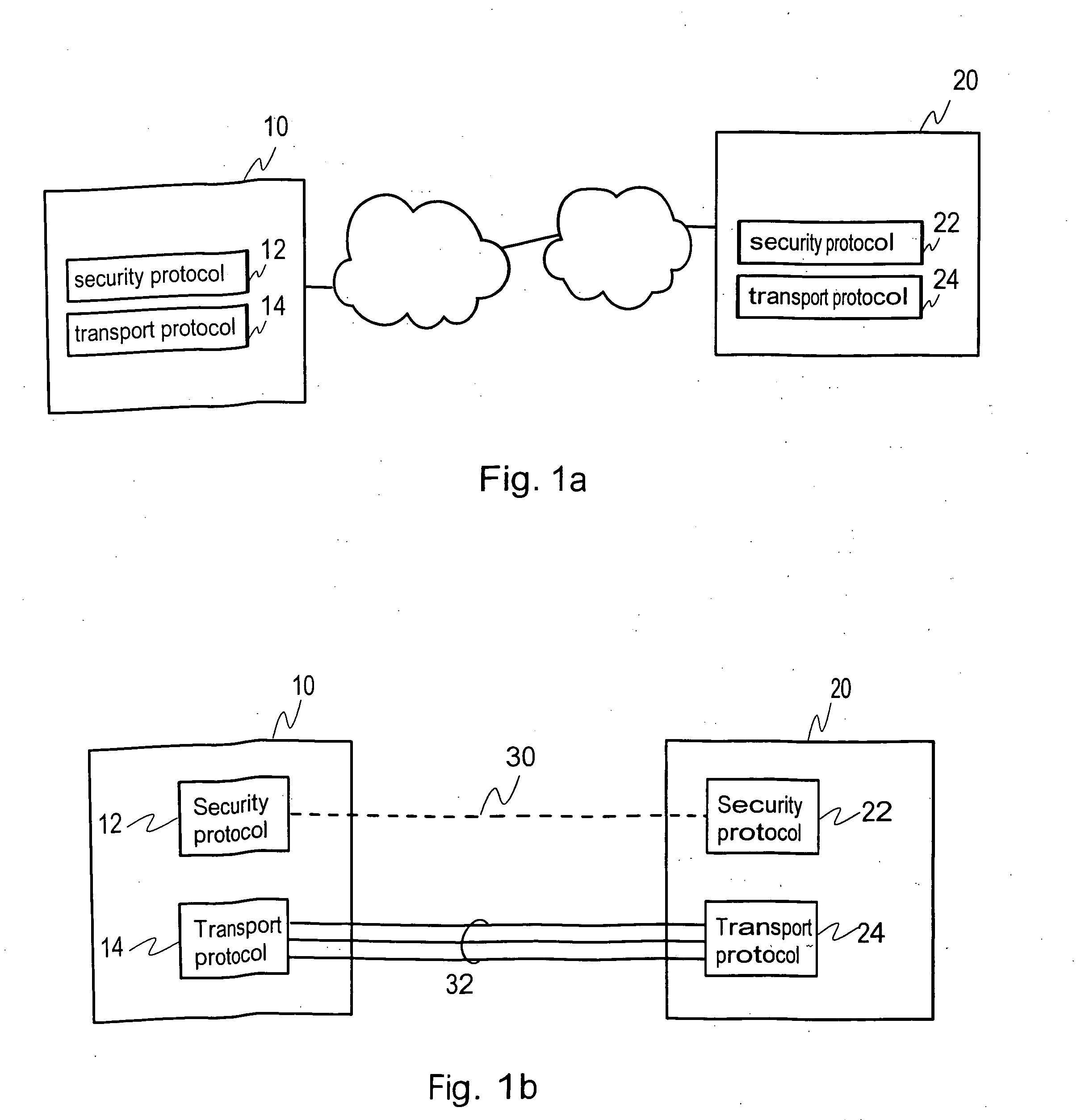 Transmission of packet data over a network with a security protocol