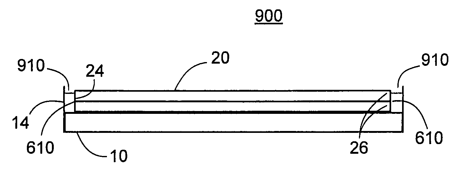 Bezel packaging of frit-sealed OLED devices