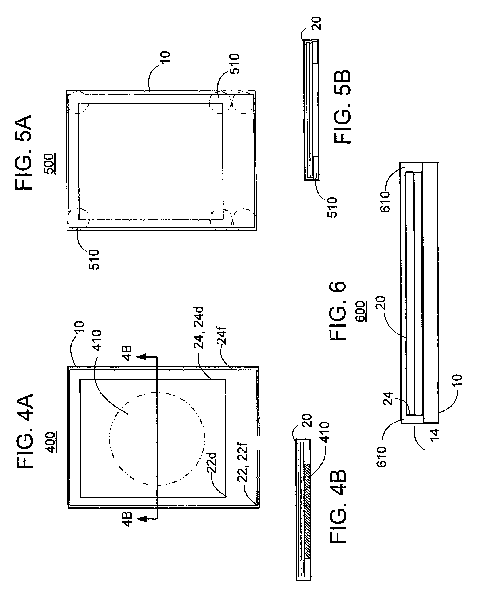 Bezel packaging of frit-sealed OLED devices