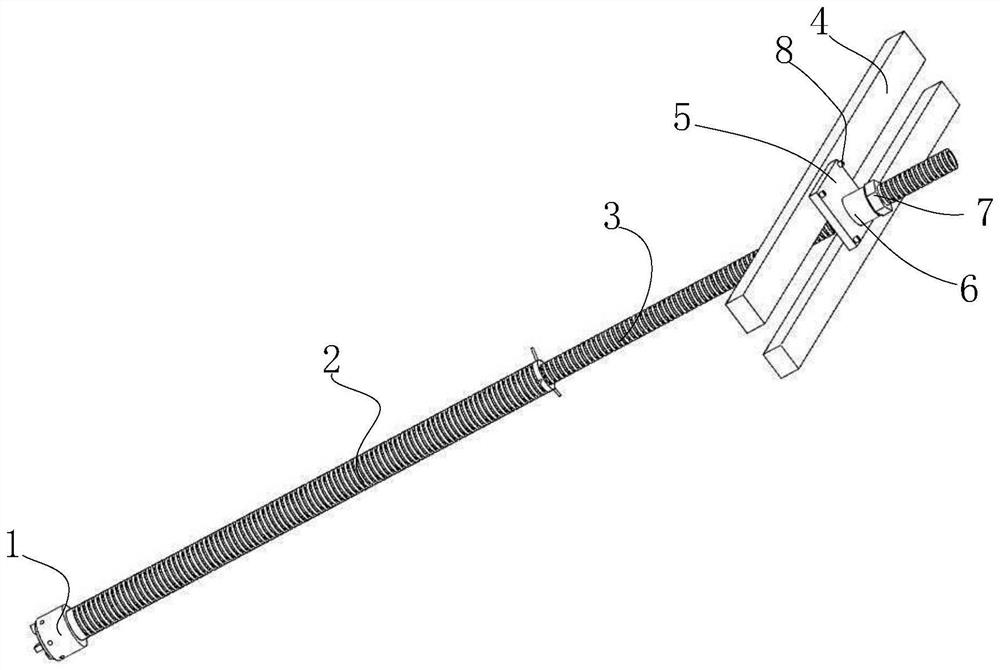 Prefabricated pre-stressed anchor rod construction structure