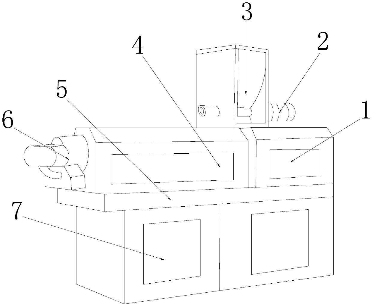 Device for sterilizing through salt drying and cyclone cold smoking based on surimi-based aquatic product processing