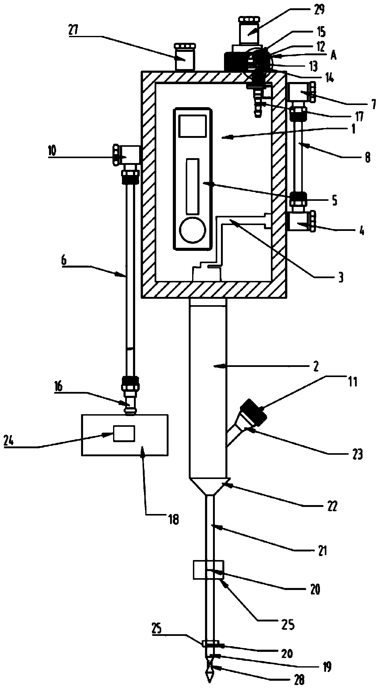 Soil gas stratified sampler and sampling and well washing method