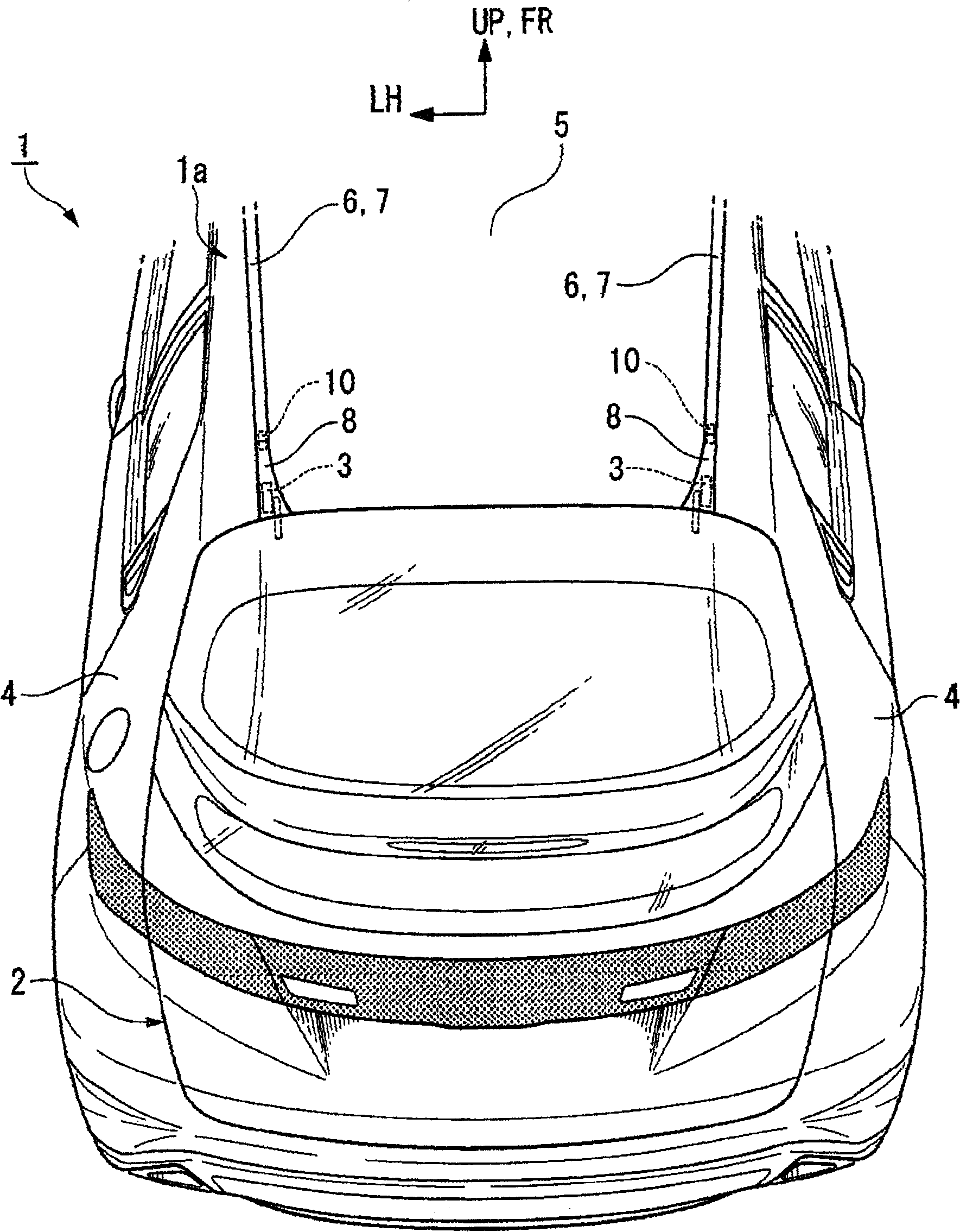 Rear portion of vehicle and assembly method thereof