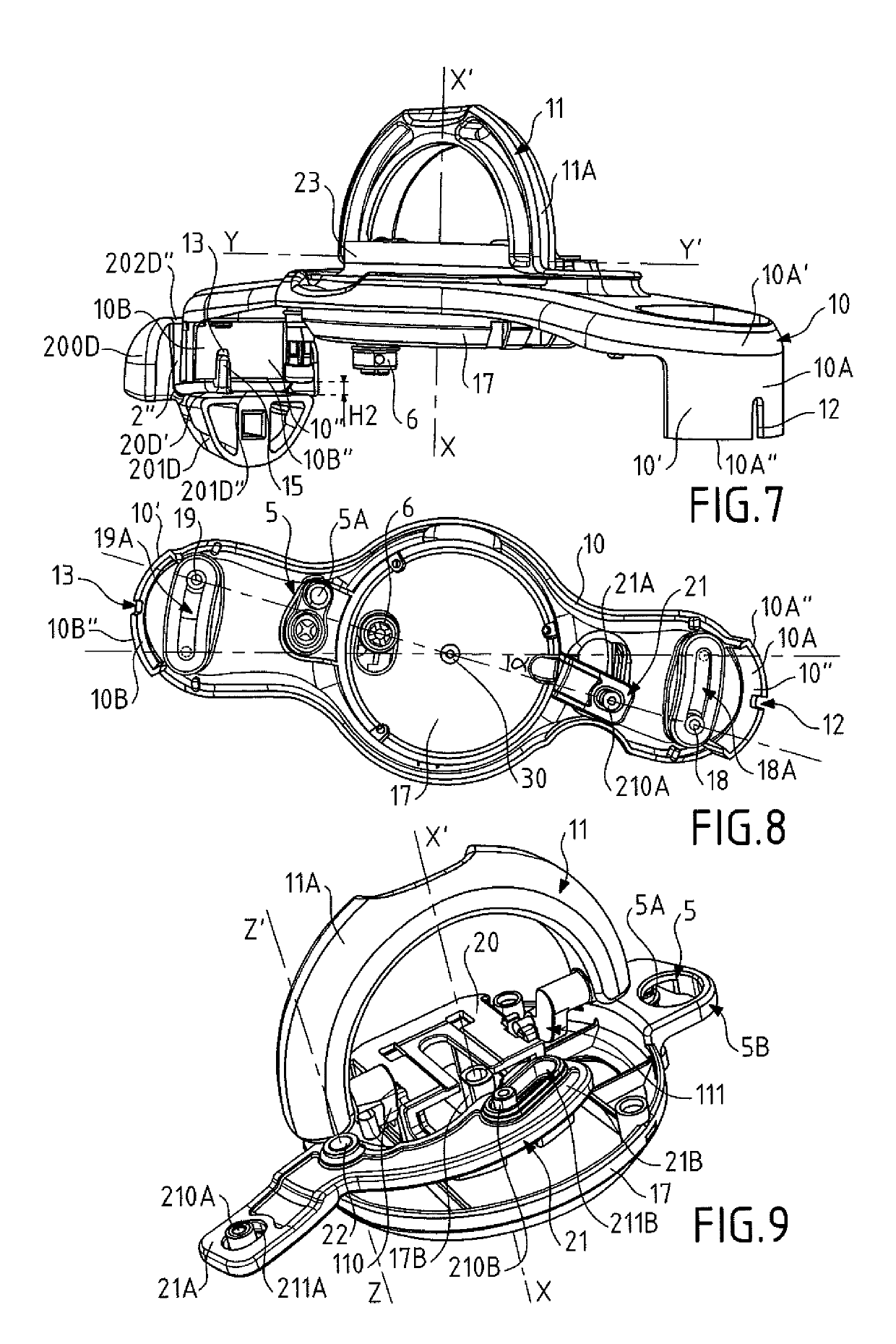 Bayonet-fitting pressure cooker provided with guide elements