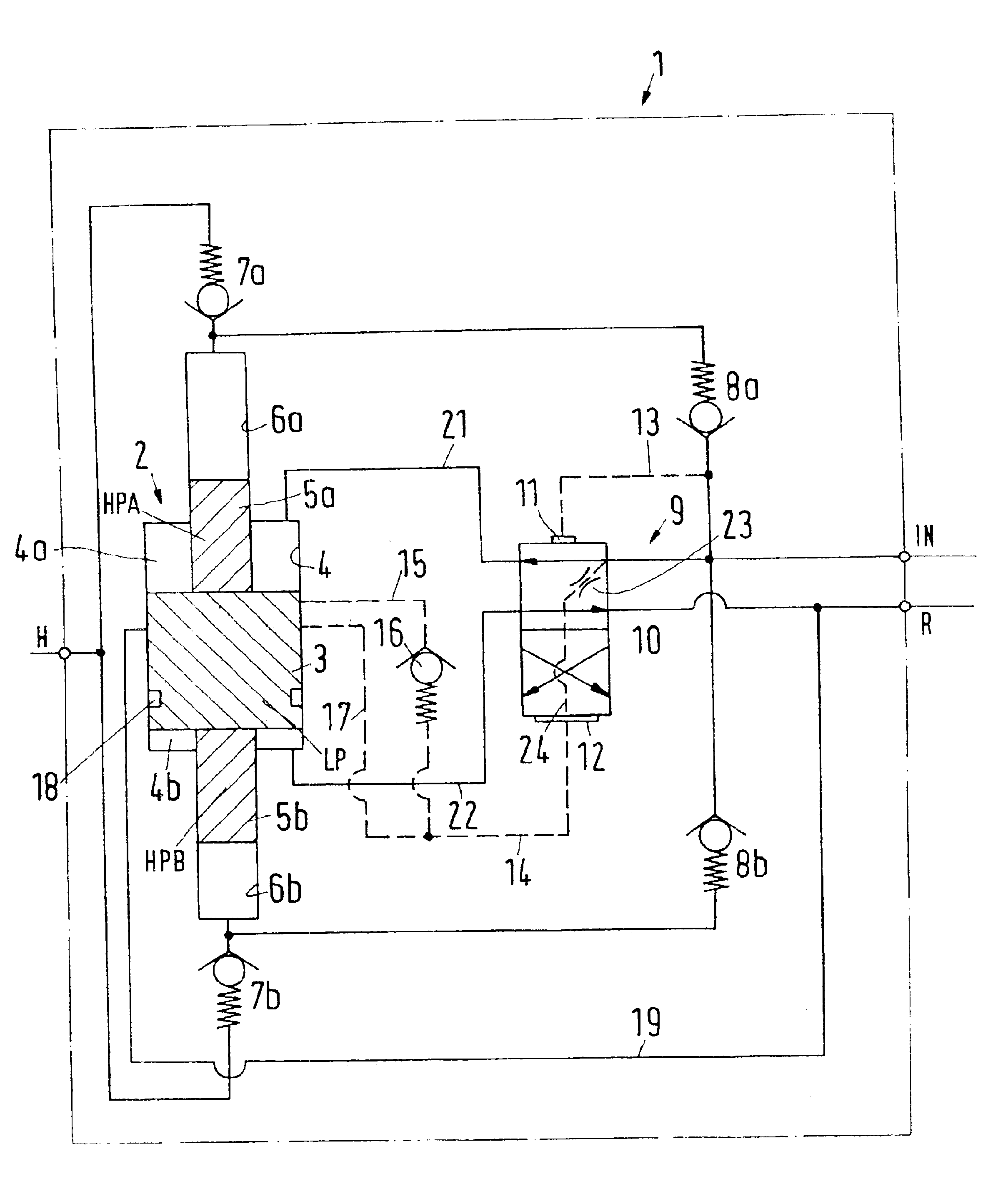 Double-acting hydraulic pressure intensifier