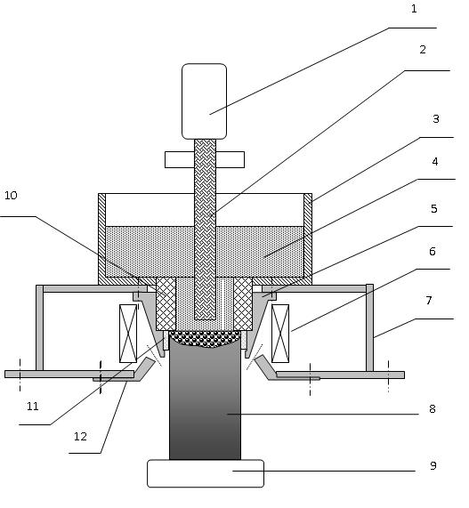 Continuous casting method for producing aluminium alloy semisolid casting ingot