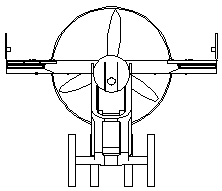 Rear single-ducted fan type composite wing freight aircraft