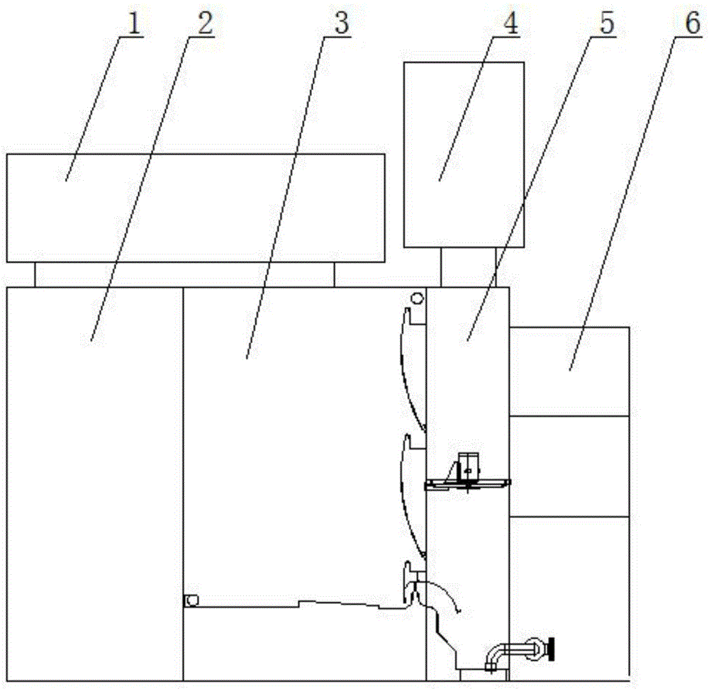 Paint spray booth with slag removal function