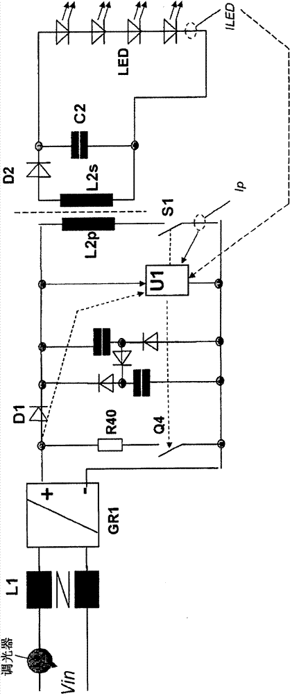 Driver circuit for an LED