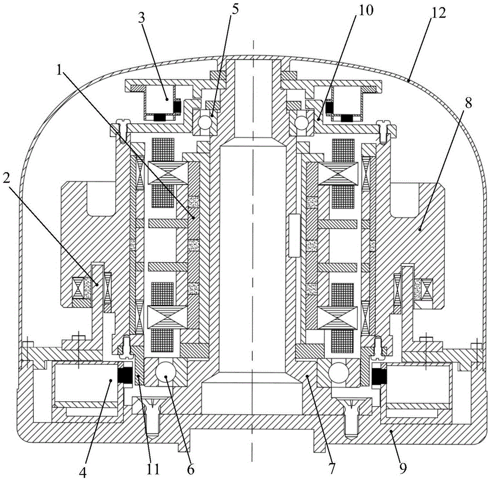 A four-degree-of-freedom magnetic levitation flywheel