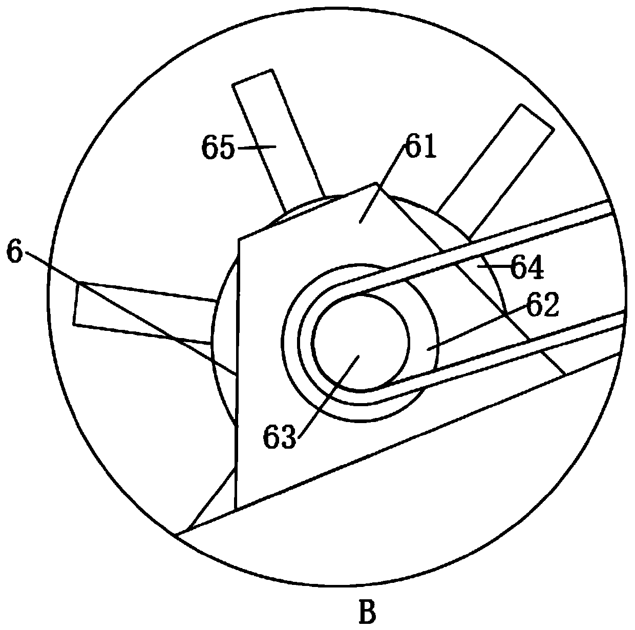 Impurity separation device for lime nitrogen production