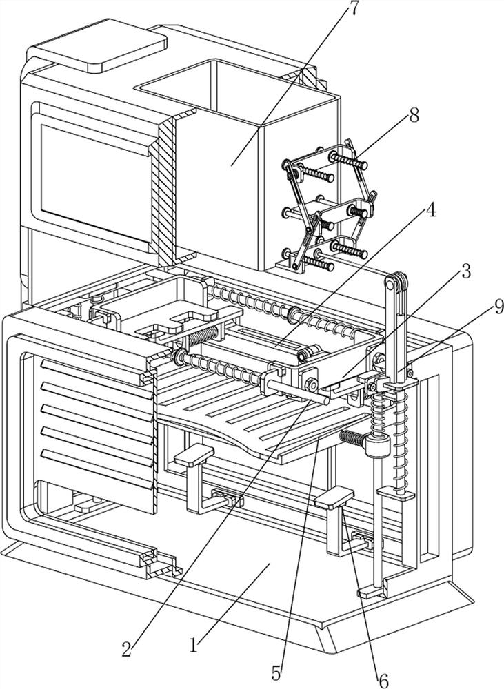 Dispensing device capable of conveniently taking and placing flat integrated circuit chips