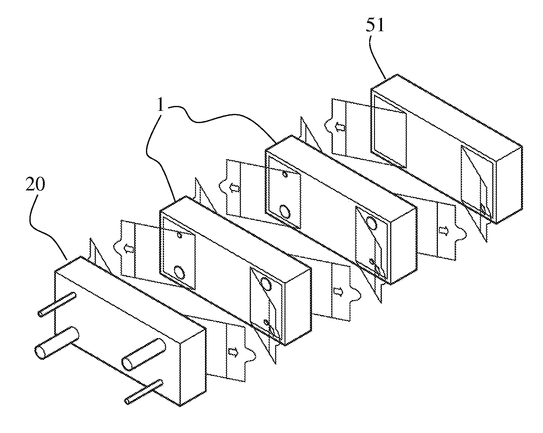 Aseptic connection of separation or reaction systems