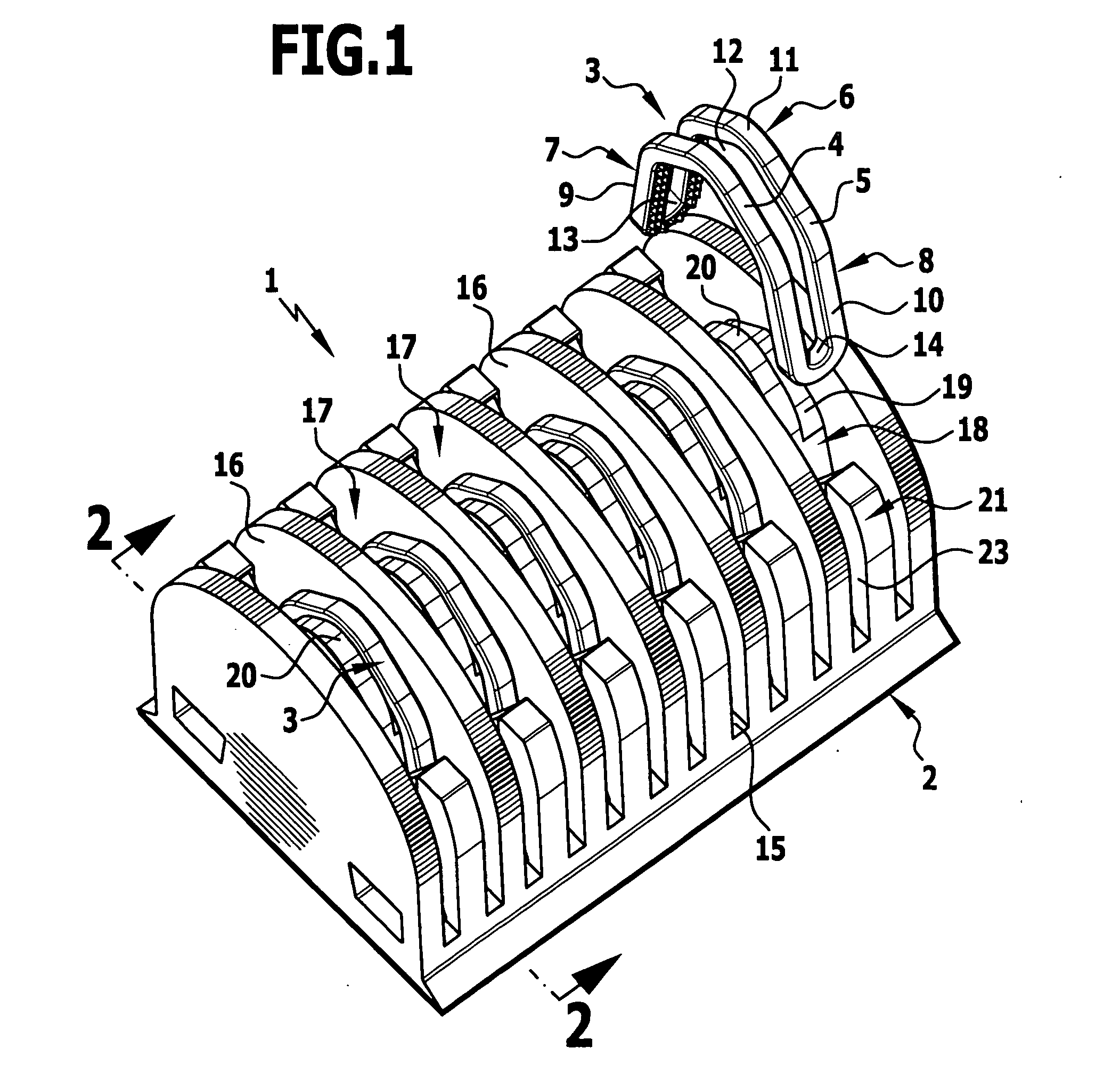 Surgical clip cartridge and housing member for use therein